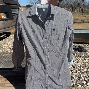 Cinch western striped button down